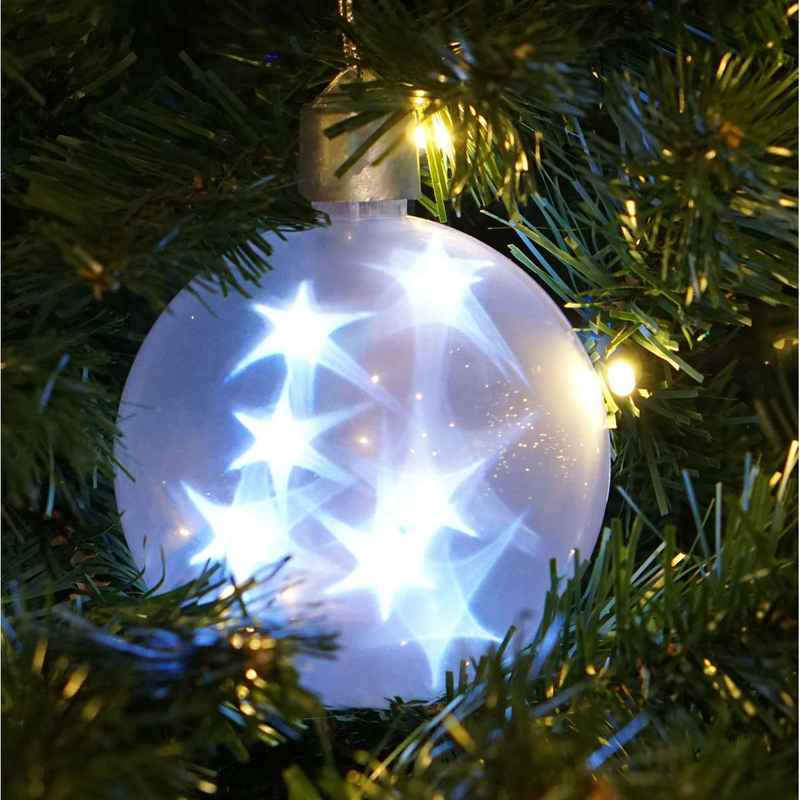 12L 4 LED Battery Holographic Starfire Ornament
