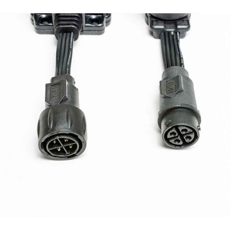 25L Faceted G40 Epoxy-Filled Husk RGB Light String, 18in Bulb Spacing