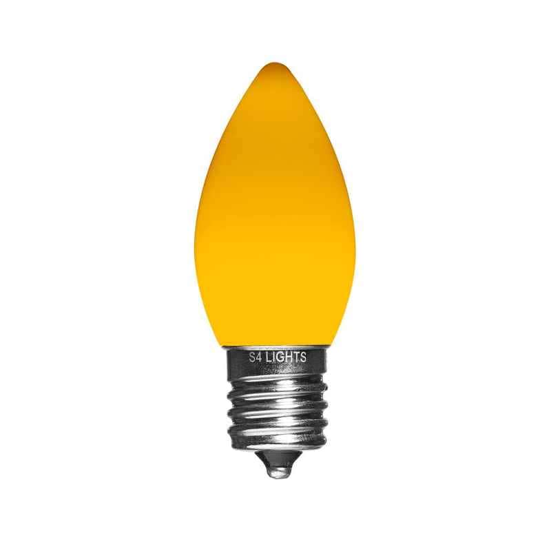 C9 LED Opaque Bulb, E17 Base Yellow|2246424834f6366b8191d3ce286dad27