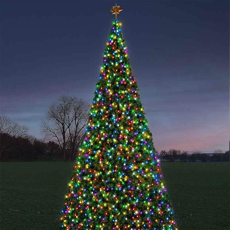 pre dressed christmas tree Pre-Lit C9 Tannenbaum Christmas Tower Tree