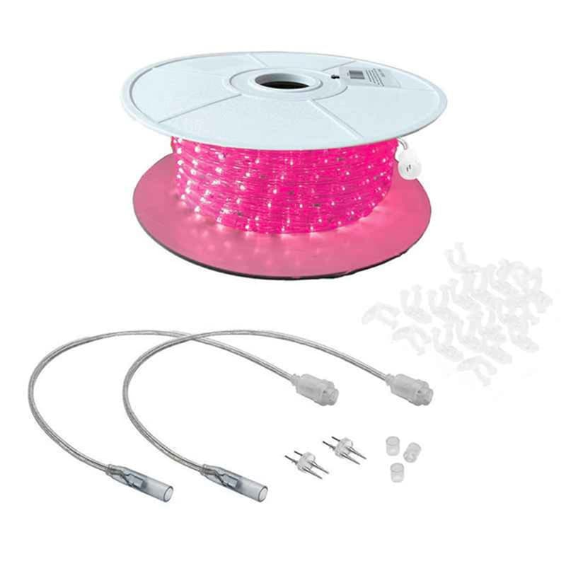 1800L 3/8” 2-Wire LED Rope Light Kit, 6in Bulb Spacing Pink|1c8cbe7e0feca8ab4a0b42f0f7b90678