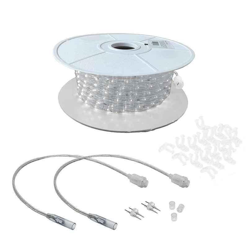 1800L 3/8” 2-Wire LED Rope Light Kit, 6in Bulb Spacing Pure White|a2d9bdf8365293106f1919b5600499df