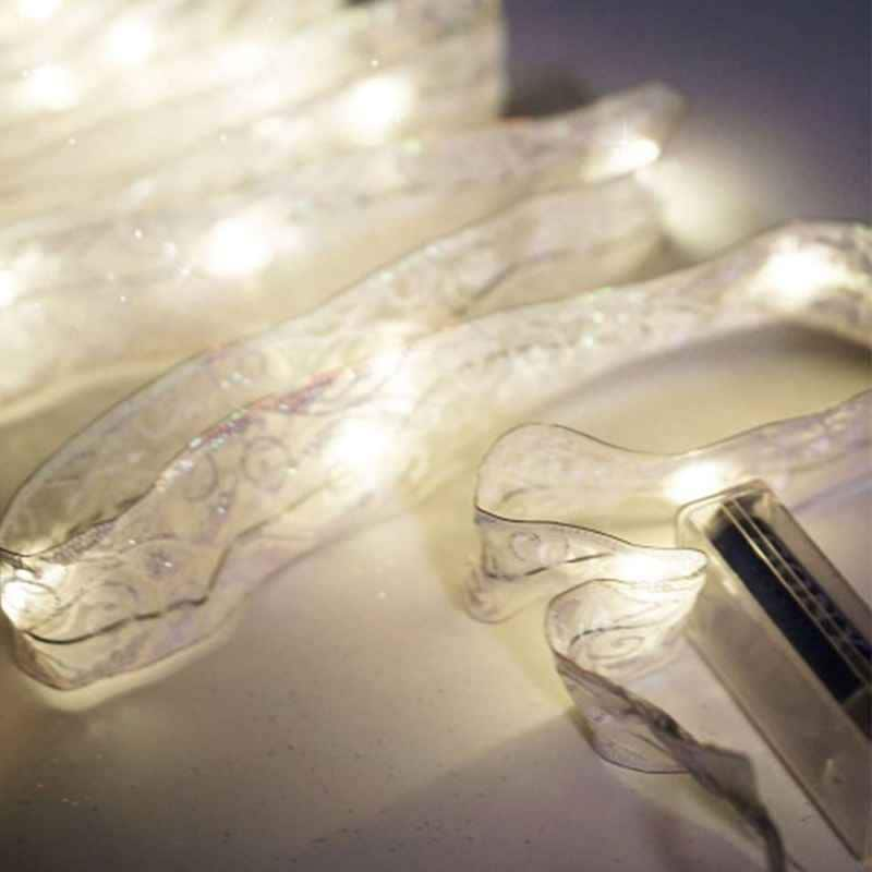 18L LED Battery Fairy Light Ribbon, 4in Bulb Spacing