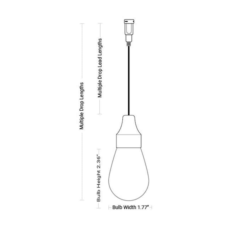 S14 LED Cafe Bulb Pendant / 1-Channel