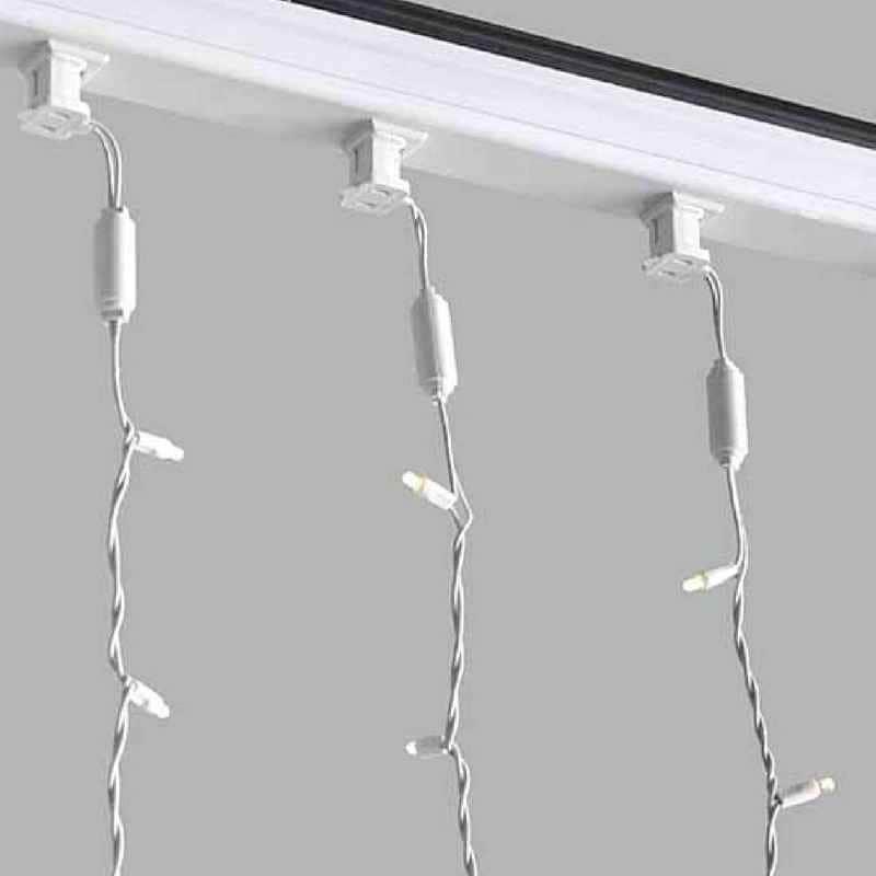 25L 5mm LED Curtain Light String, 4in Bulb Spacing