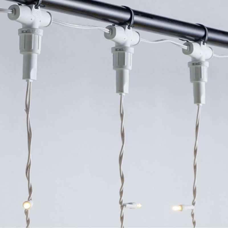 25L 5mm LED Curtain Light String, 4in Bulb Spacing