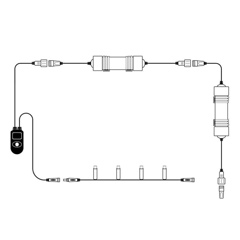 30L 5mm LED Battery Light String, 4in Bulb Spacing