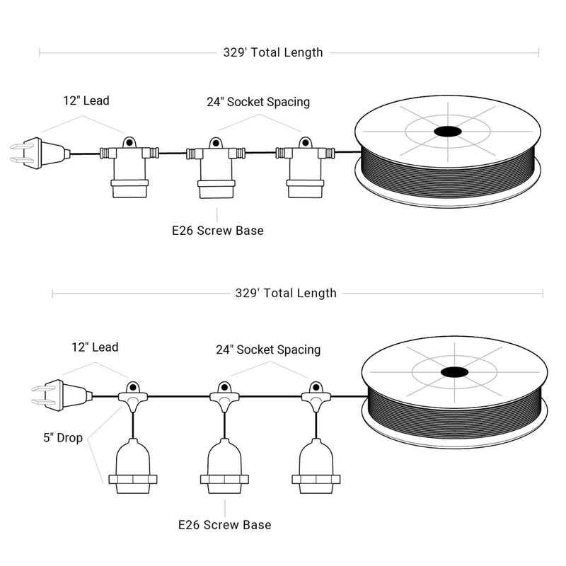 329ft E26 Commercial Grade Stringers on Reels