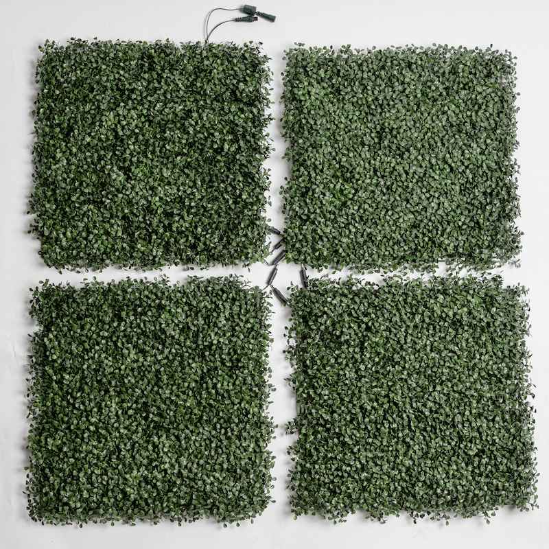 Boxwood Color Pvc Panel 64L Pre-Lit Boxwood Wall Panel, 3.25 square feet – S4 Lights