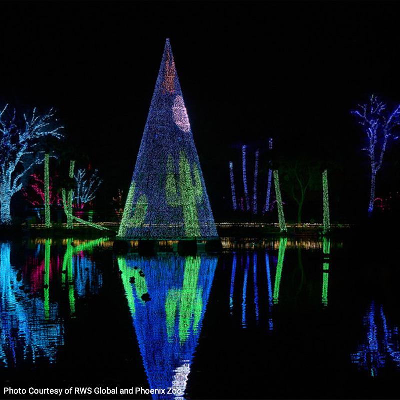 Animated RGB Pixel Frame Tower Christmas Tree