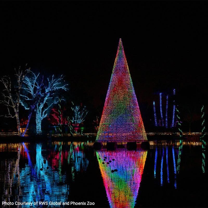 Animated RGB Pixel Frame Tower Christmas Tree