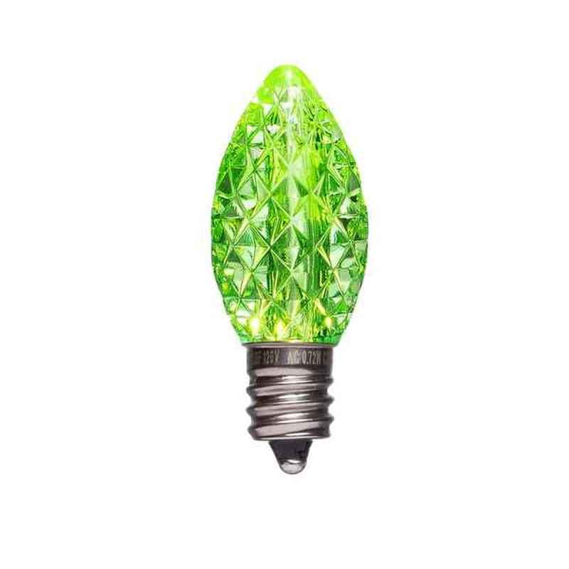 C7 LED Faceted Bulb, E12 Base Lime|66fb27256f908c79c68623ca6f4084a2