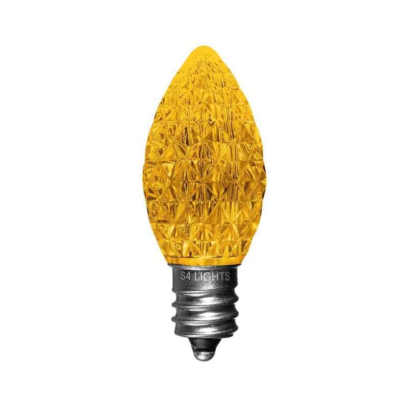 C7 LED Faceted Bulb, E12 Base Yellow|2246424834f6366b8191d3ce286dad27