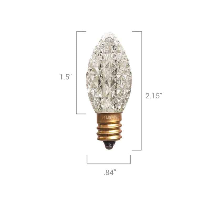 C7 LED Faceted Bulb, E12 Base