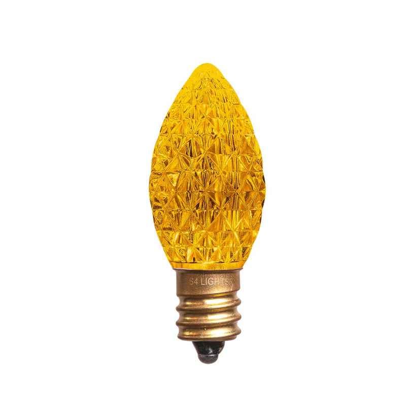 C7 LED Faceted Bulb, E12 Base Yellow|2246424834f6366b8191d3ce286dad27