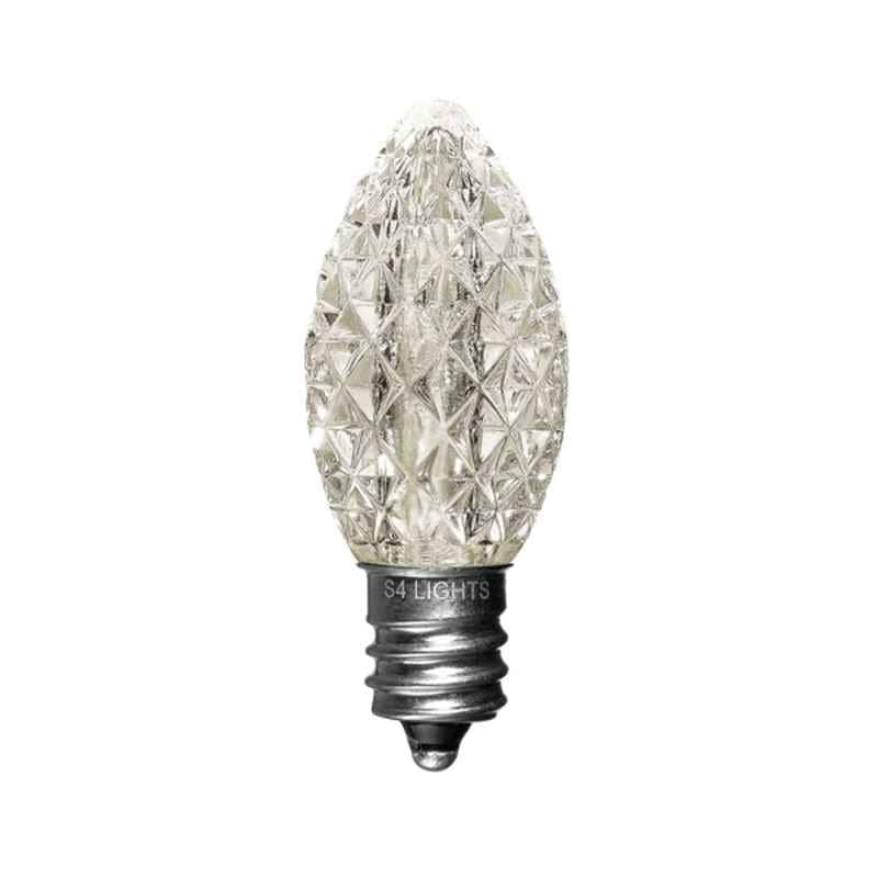 C7 LED Faceted Bulbs with Effects, E12 Base