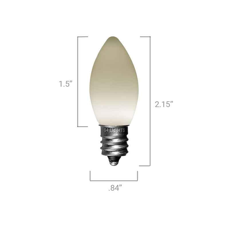 C7 LED Opaque Bulb, E12 Base