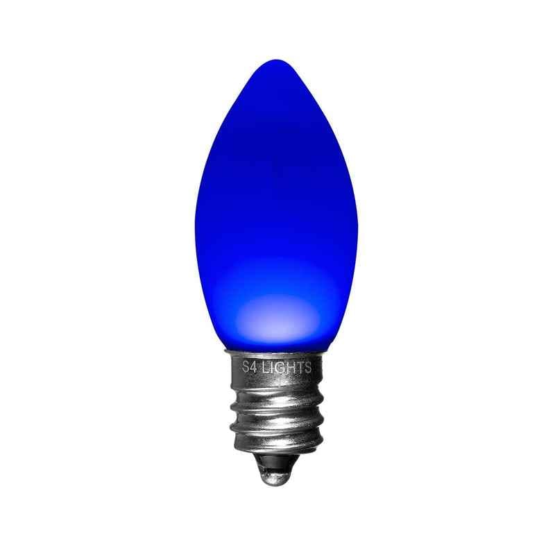 C7 LED Opaque Bulb, E12 Base Blue|7cd117dddad2e202449f0fecd9f57202