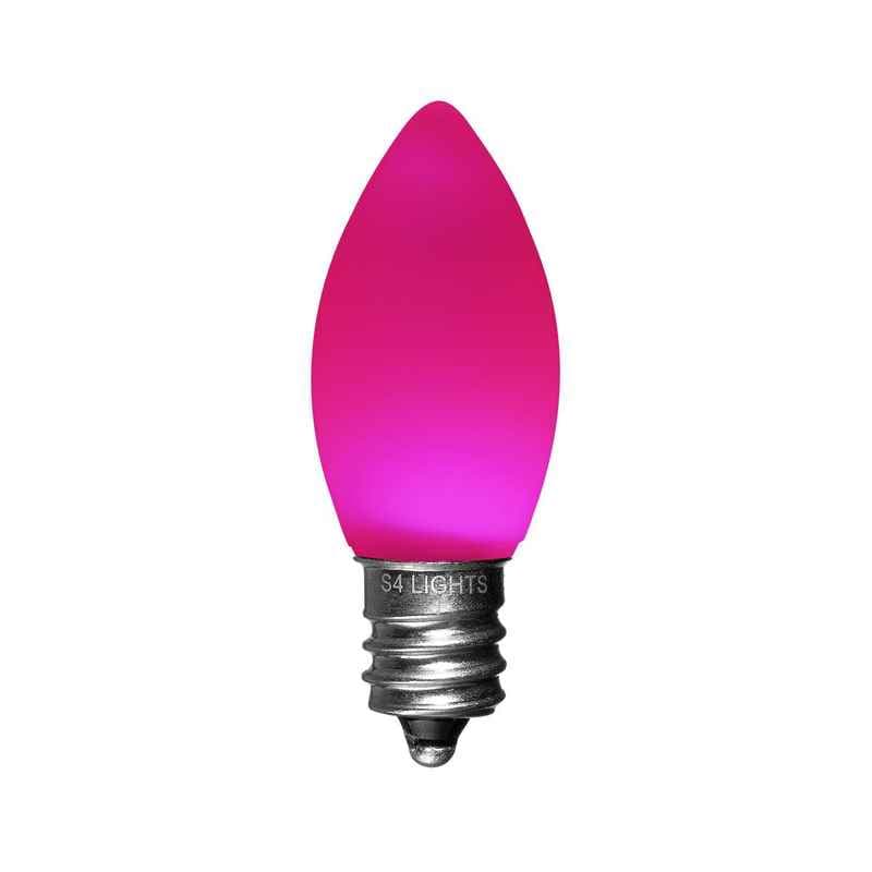 C7 LED Opaque Bulb, E12 Base Pink|1c8cbe7e0feca8ab4a0b42f0f7b90678