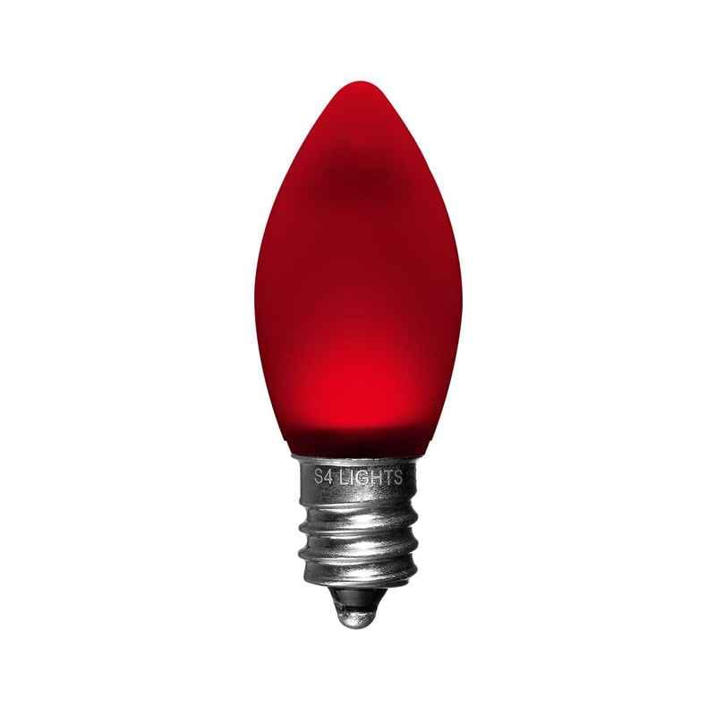 C7 LED Opaque Bulb, E12 Base Ruby Red|3bab39f1ae2028e126b6ddf9f6dae3ee