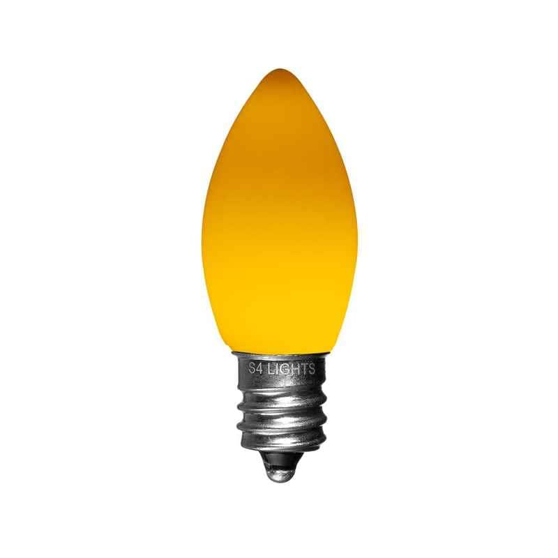 C7 LED Opaque Bulb, E12 Base Yellow|2246424834f6366b8191d3ce286dad27