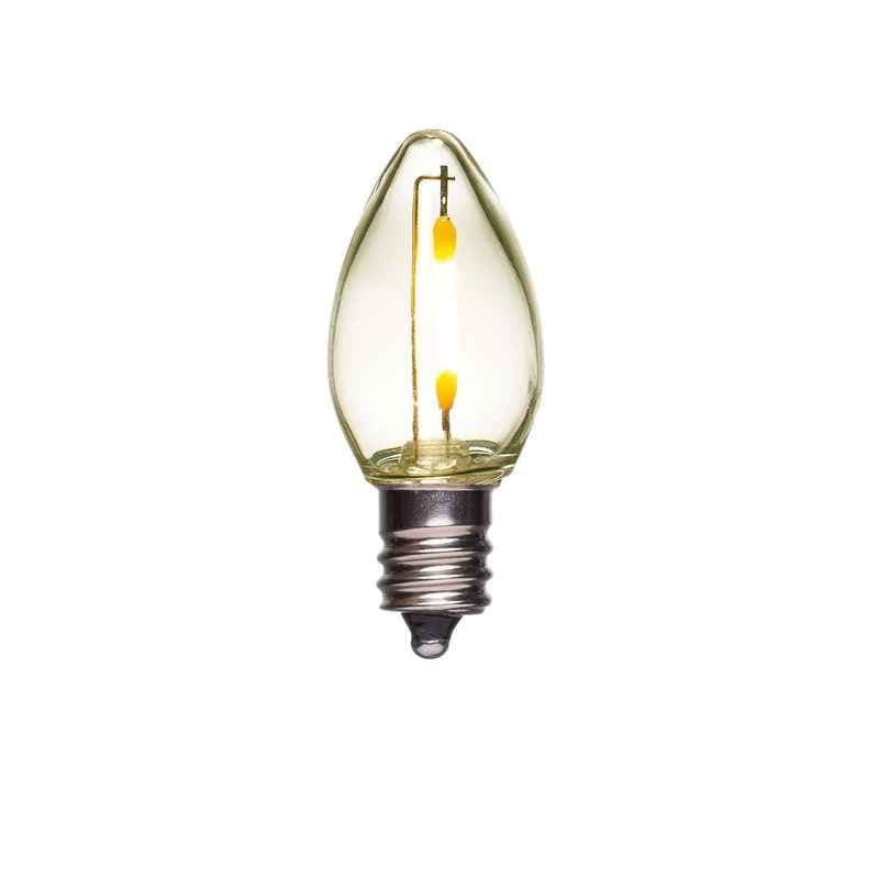 C7 LED Clear Bulb, E12 Base