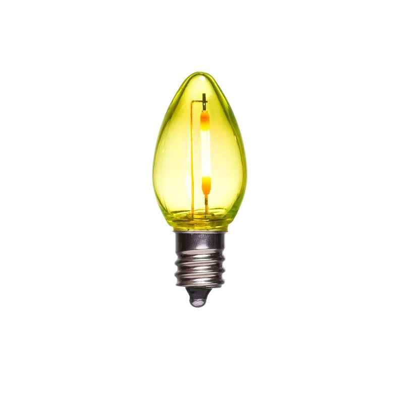 C7 LED Clear Bulb, E12 Base Yellow|2246424834f6366b8191d3ce286dad27