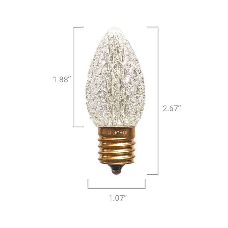 C9 LED Faceted Bulb, E17 Base