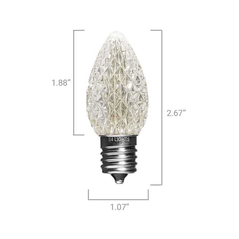 C9 LED Faceted Bulbs, E17 Base