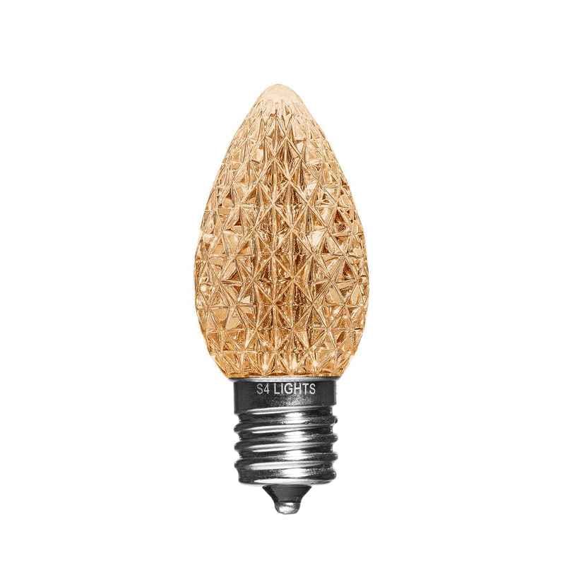 C9 LED Faceted Bulbs, E17 Base Champagne|b18b5d24aeee9058c5f2ef529c03dd58