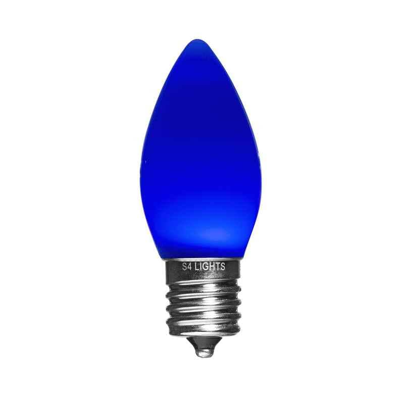 C9 LED Opaque Bulb, E17 Base Blue|7cd117dddad2e202449f0fecd9f57202