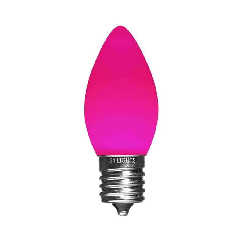 C9 LED Opaque Bulb, E17 Base Pink|1c8cbe7e0feca8ab4a0b42f0f7b90678