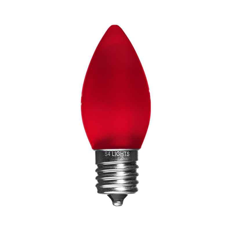 C9 LED Opaque Bulb, E17 Base Ruby Red|3bab39f1ae2028e126b6ddf9f6dae3ee