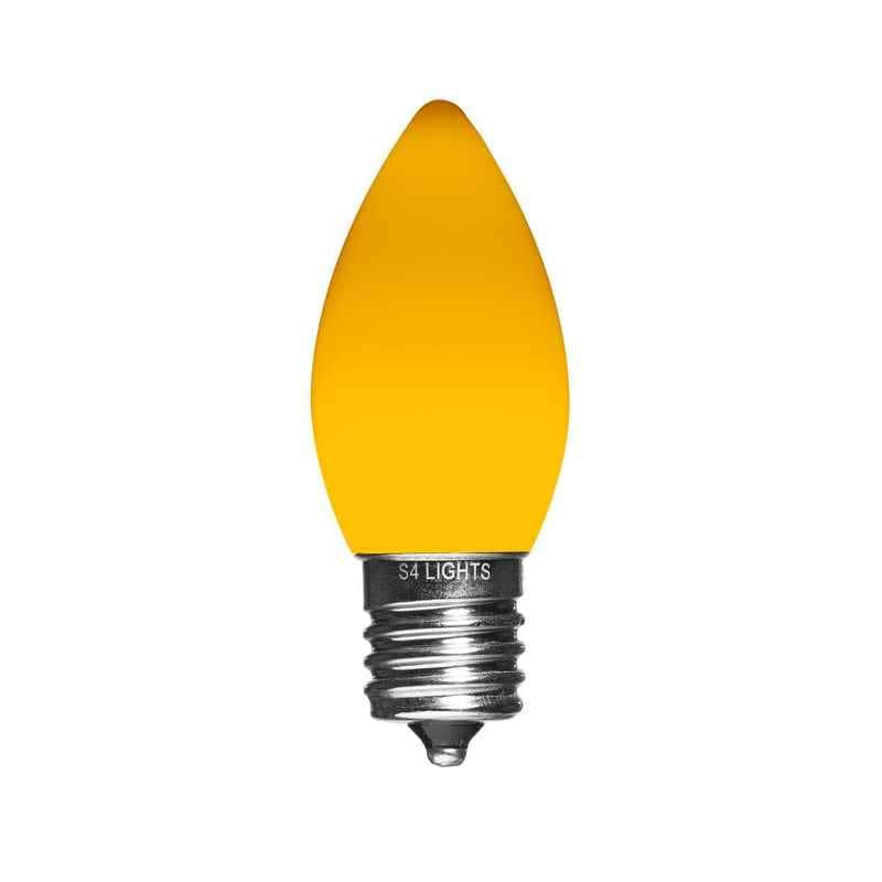 C9 LED Opaque Bulb, E17 Base Yellow|2246424834f6366b8191d3ce286dad27