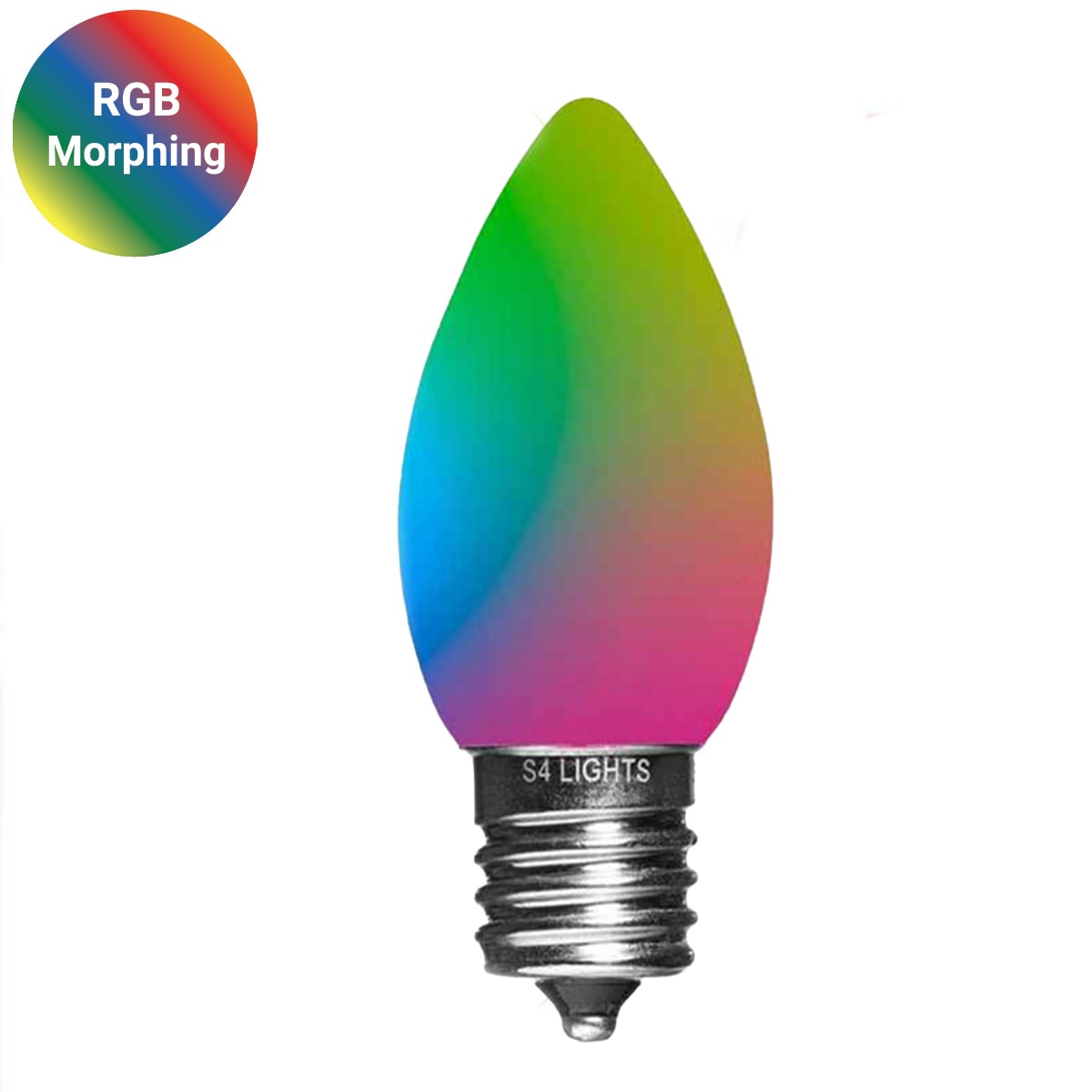 C9 LED Opaque Bulbs with Effects, E17 Base