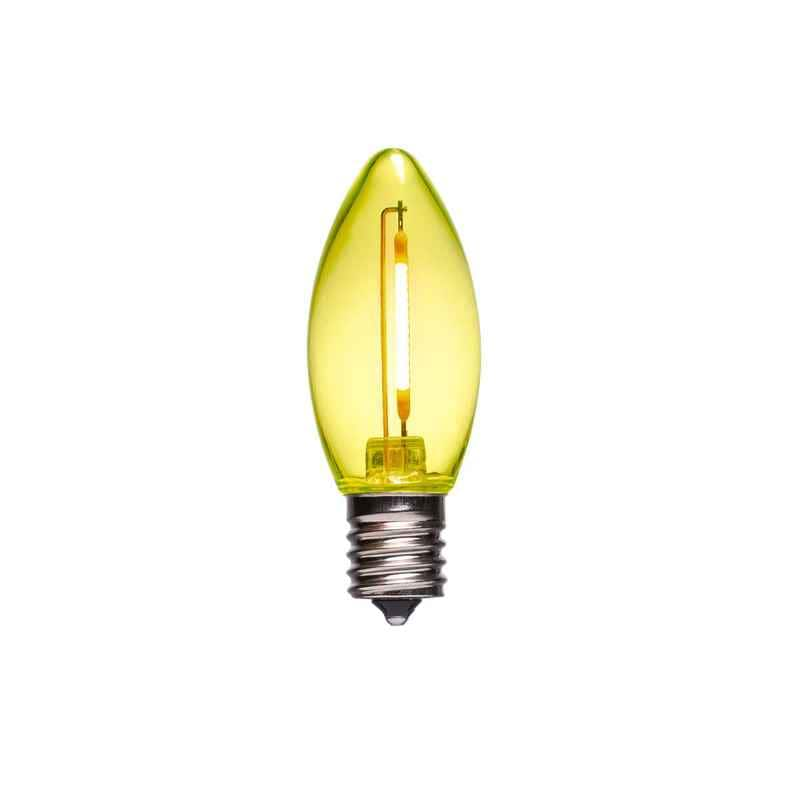 C9 LED Clear Bulb, E17 Base Yellow|2246424834f6366b8191d3ce286dad27