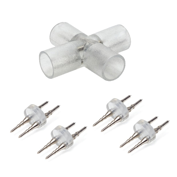 Clear Connectors and End Caps X-Connector|9a06350ea661901f82d97d7f2a181294