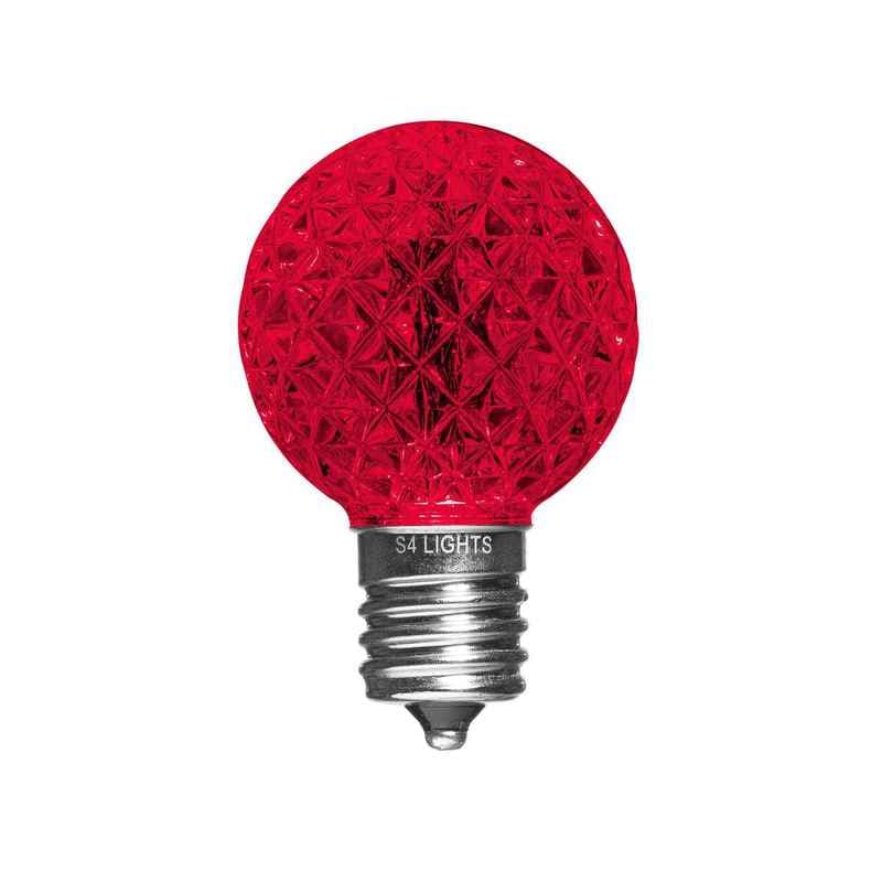 G40 LED Faceted Bulbs, E17 Base Ruby Red|3bab39f1ae2028e126b6ddf9f6dae3ee