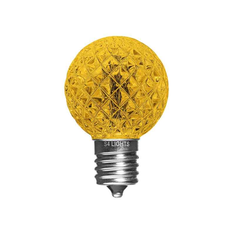 G40 LED Faceted Bulbs, E17 Base Yellow|2246424834f6366b8191d3ce286dad27