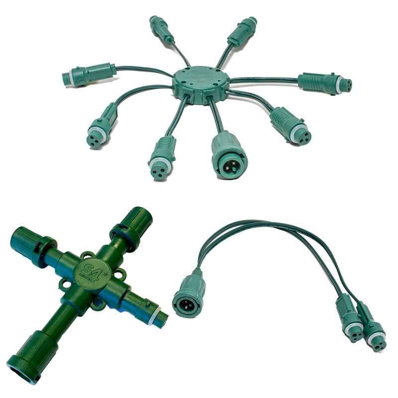 Green Multi-Tap Splitters