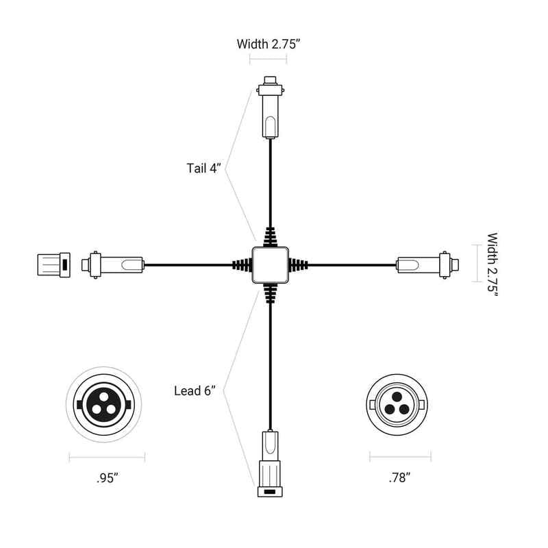 Green Multi-Tap Splitters