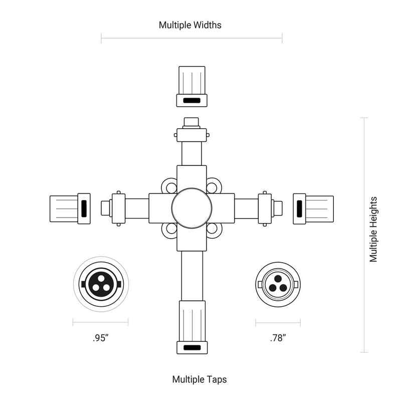 Green Multi-Tap Splitters