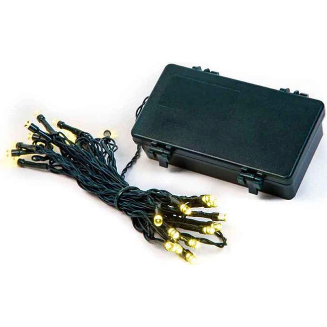 25L 5mm LED Battery Light String, 4in Bulb Spacing