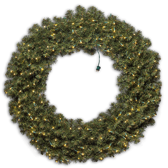 Warm White Pre-lit Christmas Wreath
