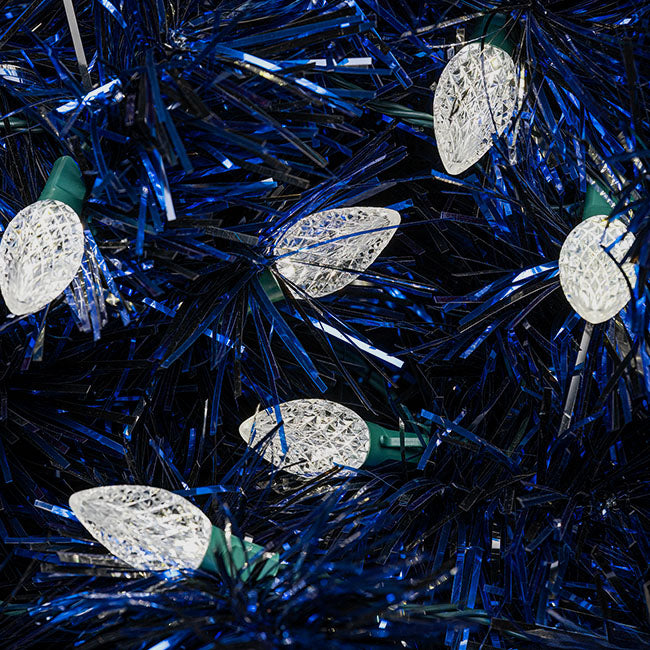 25L Faceted C9 LED Light String, 8in Bulb Spacing