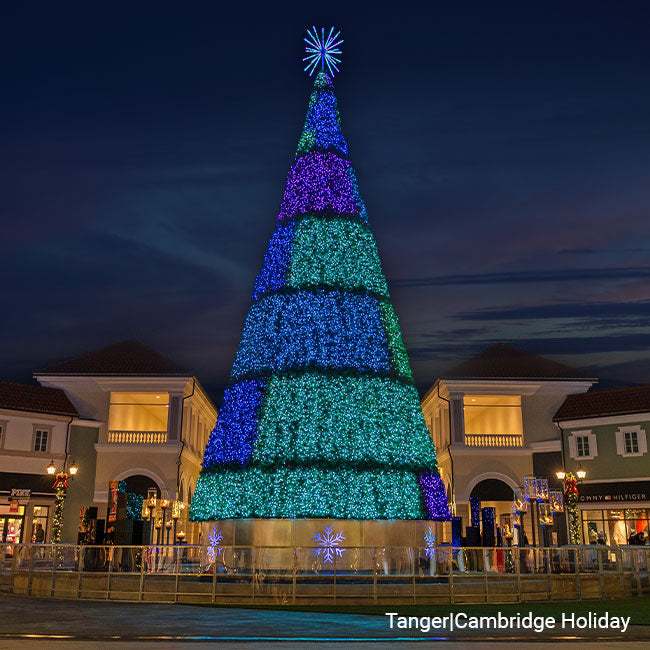 RGB Pixel Pines® Animated Christmas Tower Tree, Robust Foliage