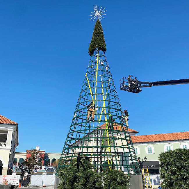 RGB Pixel Pines® Animated Christmas Tower Tree, Robust Foliage