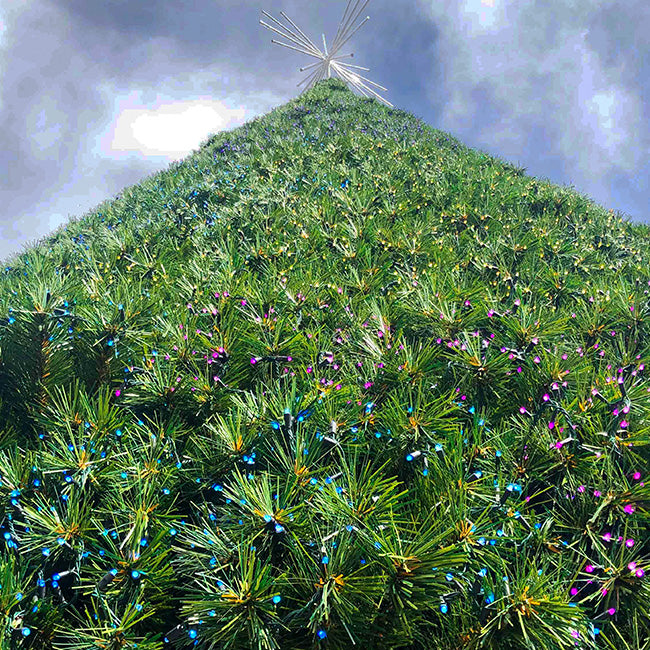 RGB Pixel Pines® Animated Christmas Tower Tree, Robust Foliage