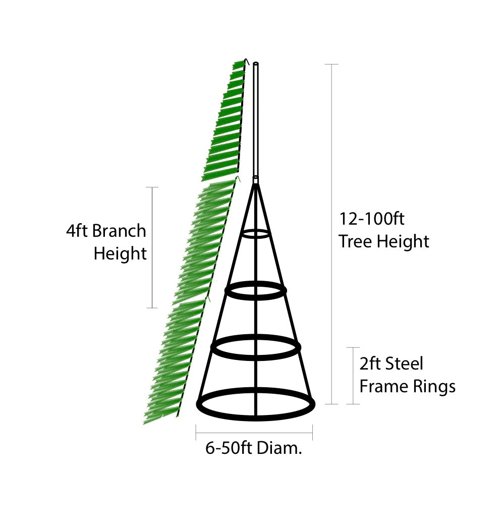 Unlit Tannenbaum Christmas Tower Tree