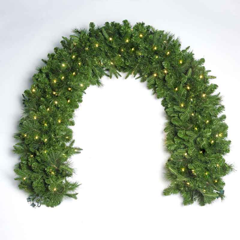 Warm White Pre-lit Christmas Garland